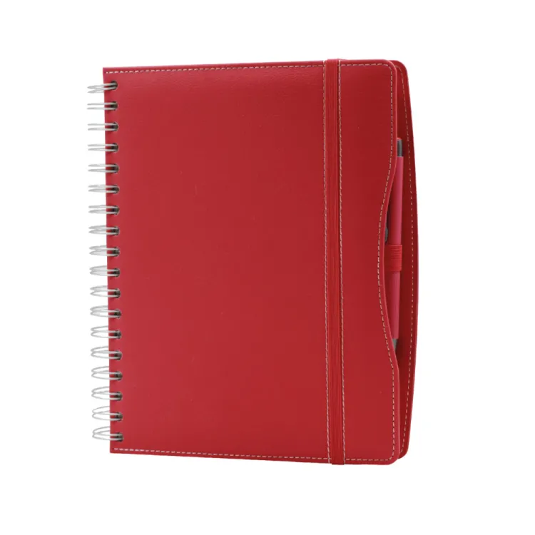 19*24 SPİRALLİ GÜNLÜK AJANDA KIRMIZI - 1