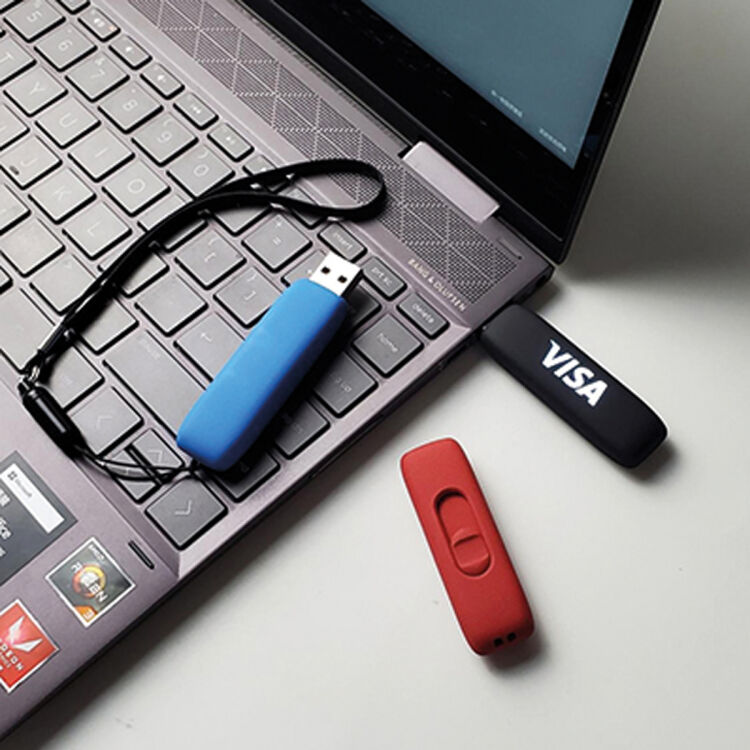 20902 KR - LİNA KAUÇUK IŞIKLI USB KIRMIZI - 2