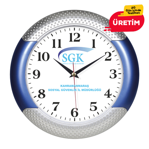 MAXI DUVAR SAATİ 33 CM LACİVERT (ÜRETİMDEN KALKTI) Promosyon Duvar