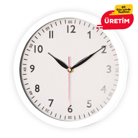 SÖNMEZ DUVAR SAATİ BEYAZ (25 CM) - 2