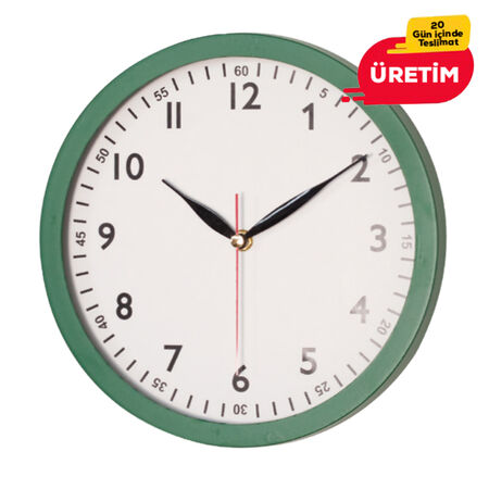 SÖNMEZ DUVAR SAATİ YEŞİL (25 CM) - 2