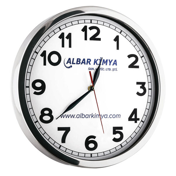 GLORY METAL DUVAR SAATİ BEYAZ (40 CM)