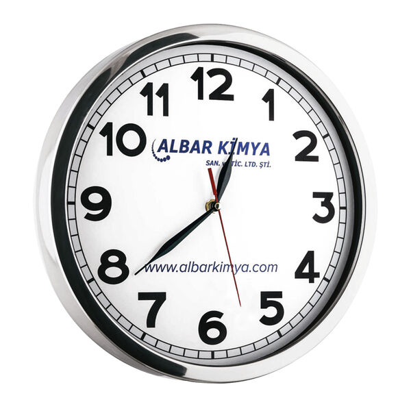 GLORY METAL DUVAR SAATİ BEYAZ (35 CM)