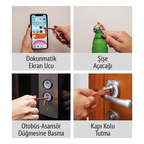 TOUCH GÜVENLİ TEMAS ANAHTARLIĞI GÜMÜŞ