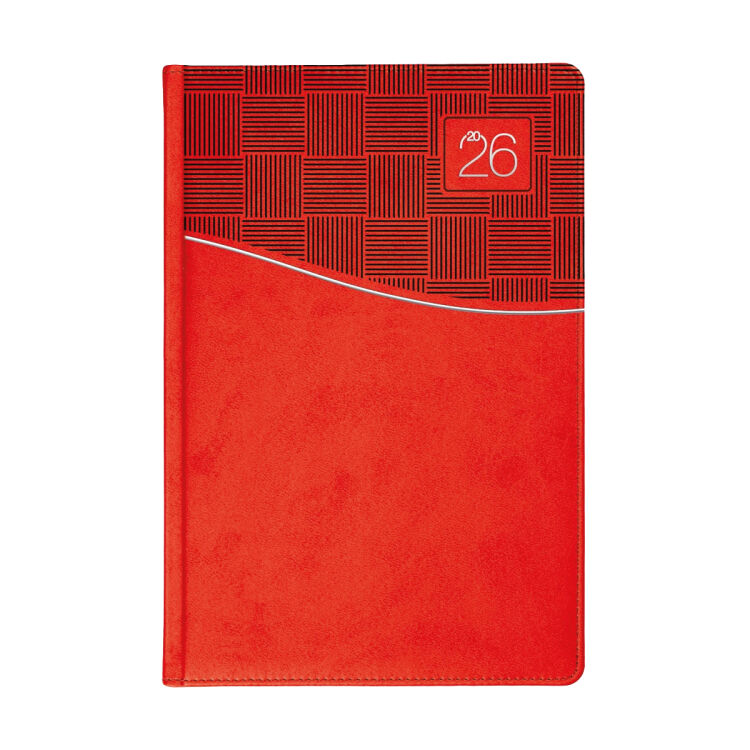 70217 KR - 16 x 24 BORNOVA GÜNLÜK AJANDA KIRMIZI - 1