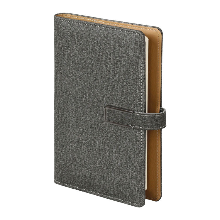 70401 FM - 14,5x23 MARMARA KILIFLI TARİHSİZ AJANDA FÜME - 1