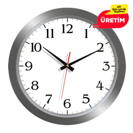 BELEK DUVAR SAATİ GÜMÜŞ (42 CM) - 2