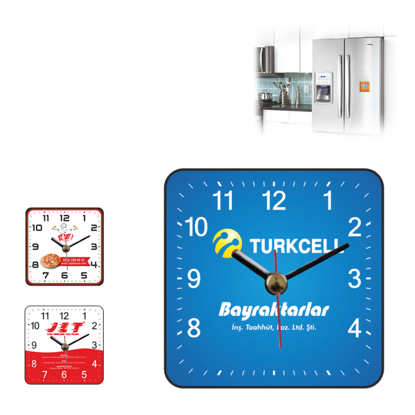 Promosyon LOTUS MIKNATISLI BUZDOLABI SAATÝ