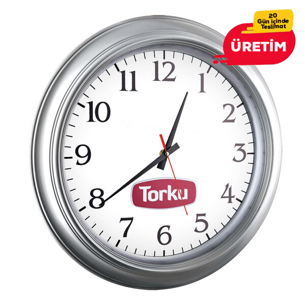 OPAK DUVAR SAATİ GÜMÜŞ (46 CM) - 2