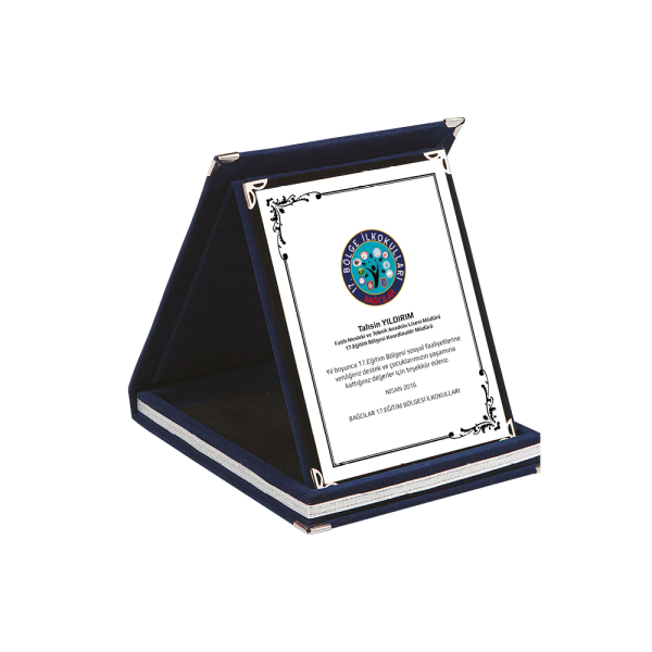 Promosyon 9x12 KADÝFE PLAKET LACÝVERT