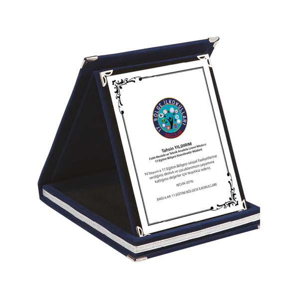 Promosyon 12x16 KADÝFE PLAKET LACÝVERT