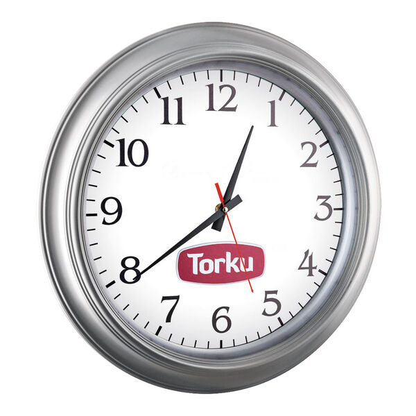YAĞMUR DUVAR SAATİ GÜMÜŞ (42 CM) - 1